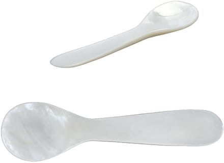 Dailygoods - 2-delige Kaviaarlepels van Schelp voor Tafelen en Dessert