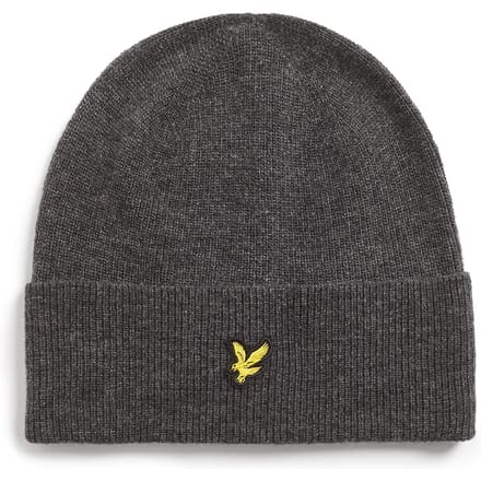 Muts Lyle &amp; Scott HE2314A LAMBSWOOL BLEND RIBBED-398 CHARCOAL MARL