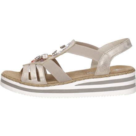 Rieker -Dames - beige - sandalen - maat 40