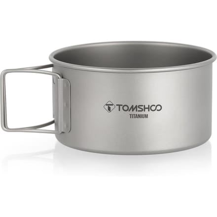 Titanium Kom met Opvouwbare Handgrepen Diner Voedselcontainer voor Buiten Kamperen Wandelen Backpacken M gray
