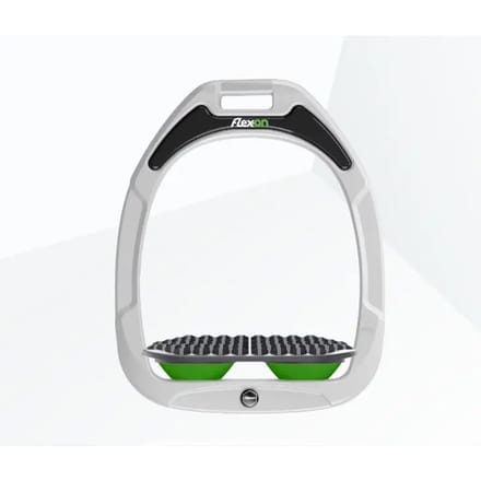 Endurance stijgbeugels Wit/Grijs/Groen Flex-On Green Composite