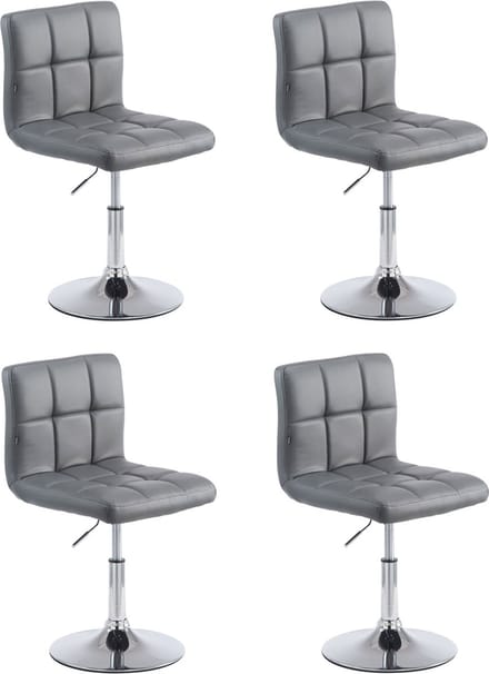 CLP Palma Set van 4 Lounger - Kunstleer grijs