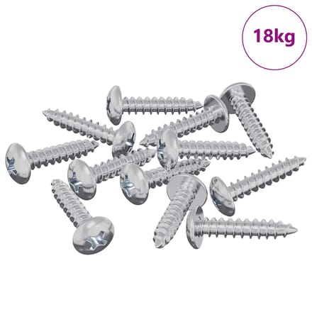 vidaXL Houten Schroeven 10976 st zilver Staal