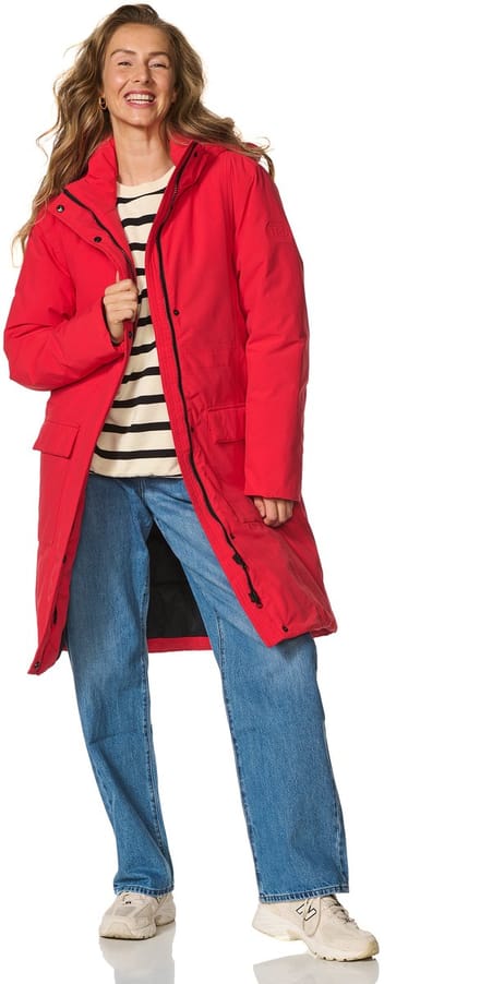 Happy Rainy Days Lange Regenjas Dames Aspen Rood