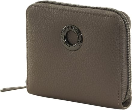 MANDARINA DUCK Leren Portemonnee Mellow Leather Zip Wallet Clay Donkerbruin