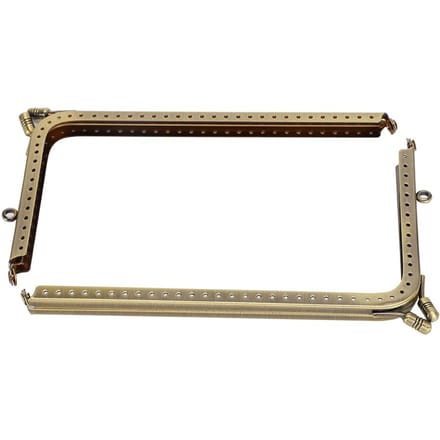 2 stuks Metalen Portemonneeframe Tas Sluiting Lock Kleermaker DIY Accessoires Legering L-vormig Glad 18,5cm black