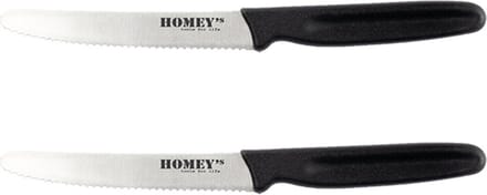 Homey's Mölti Black: Stijlvolle en Duurzame Tafelmessen - 2 Stuks