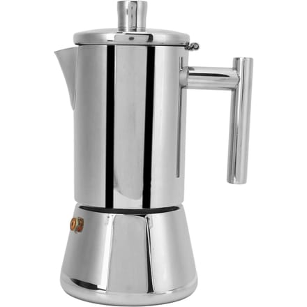 Cafetière en acier inoxydable poli pour cuisinière à induction 200ml for 4 Cups gray