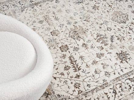 Karpet24 Creation - Luxe Crème Vloerkleed met Oosterse Stijl-Ø 200 cm