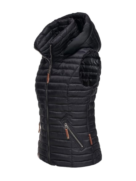 Navahoo Dames Gewatteerde Bodywarmer Shadaa – Lichte Weste met Afneembare Capuchon
