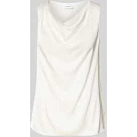Satin Top met Bénitierhals en Plooien Dames COMMA