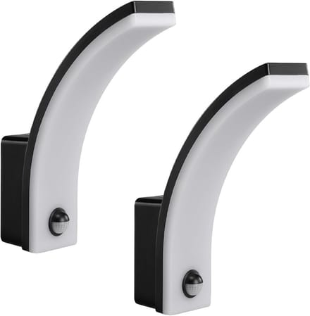 LED Buitenlamp met PIR Bewegingsmelder 20W IP65 Waterdicht Neutraal Wit Set van 2