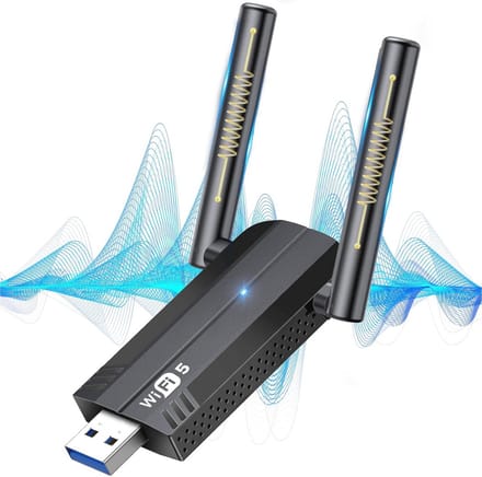 USB 3.0 WiFi Adapter - 1300 Mbps Dual Band Draadloze Netwerk Dongle