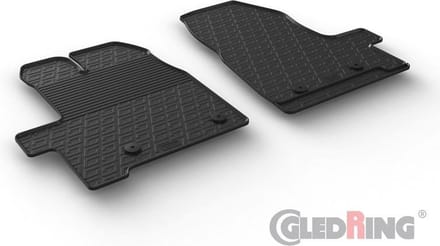 Gledring Rubbermatten passend voor Ford Transit Custom 3/2016-12/2017 (G profiel 2-delig + montageclips)