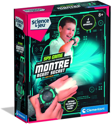 CLEMENTONI - Montre agent secret blue