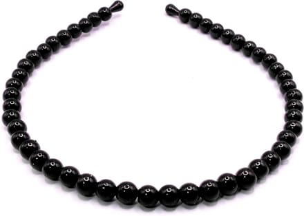 Diadeem met parels zwart