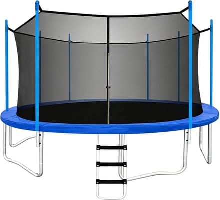 Trampoline Veiligheidsnet - Springnet Beschermhoes - Veilig Springen - Scheurbestendig Ontwerp - 43 m - Zwart