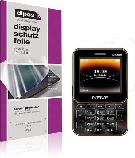 dipos – 4x Beschermfolie geschikt voor GFive Magic | Krasbestendige & heldere Screenprotector Ultra-Thin