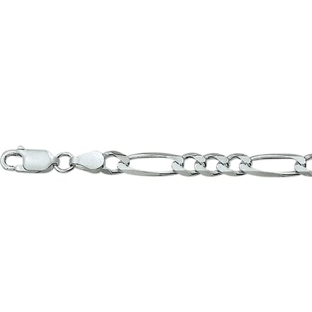 Zilveren figaro schakel armband 21cm 1337625
