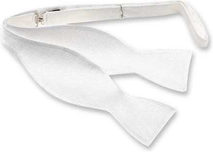 E.L. Cravatte Zelfstrikker Strik - Wit - 100% Zijde