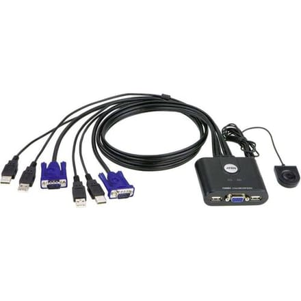 ATEN CS22U-AT KVM-switch 2 poorten VGA USB 2048 x 1536 Pixel