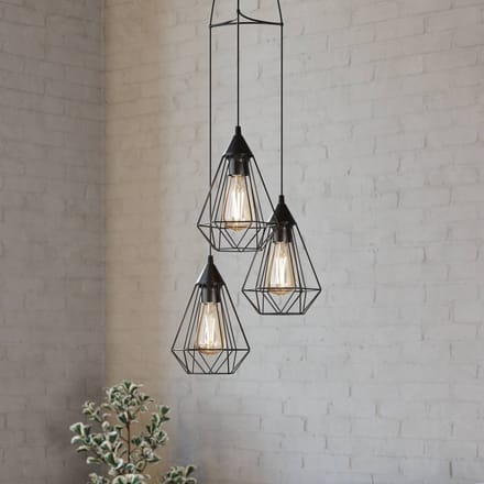 EGLO Tarbes Hanglamp - E27 - Ø 31 cm - Zwart
