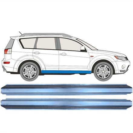 Reparatie dorpel voor Mitsubishi Outlander 2007-2012 / Links = Rechts / Set