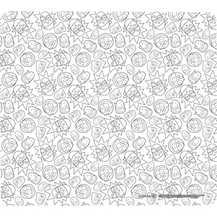 Rick And Morty Character Outlines Gaming Mouse Mat - Small