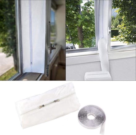 Airco Raamafdichtingskit 400 cm - Waterdichte Raamafdichting Voor Mobiele Airco - Wit