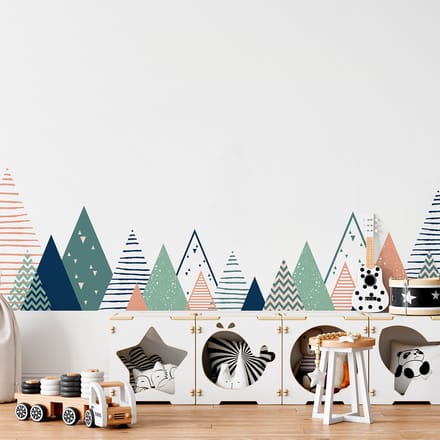 Kinderstickers van Scandinavische bergen van Ardika, 90 x 155 cm