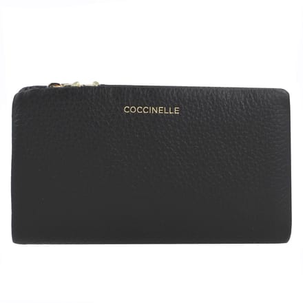 COCCINELLE Leren portemonnee C-Me Softy Wallet Noir zwart