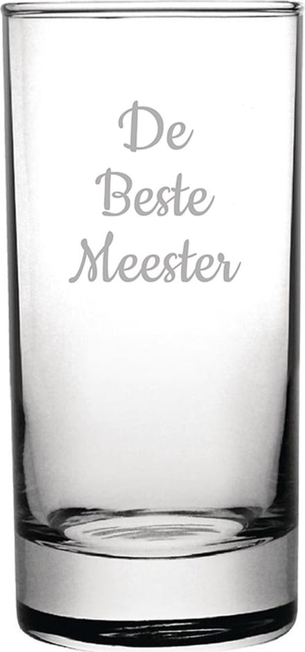 Gegraveerde longdrinkglas 28,5cl De Beste Meester