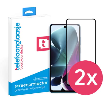 DuoPack: Motorola Moto G200 screenprotector gehard glas Edge to Edge