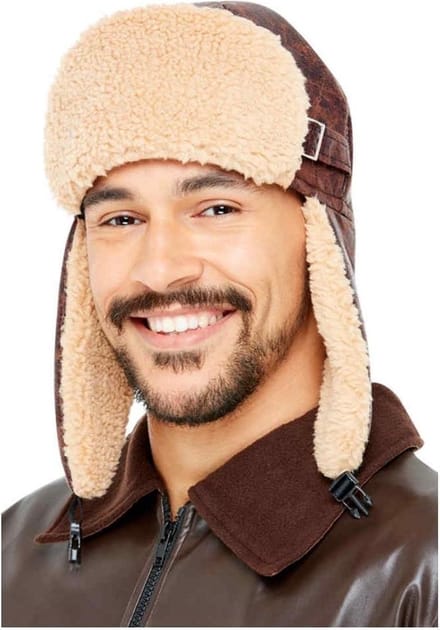 Hoed - Piloot - Lederlook - Bruin