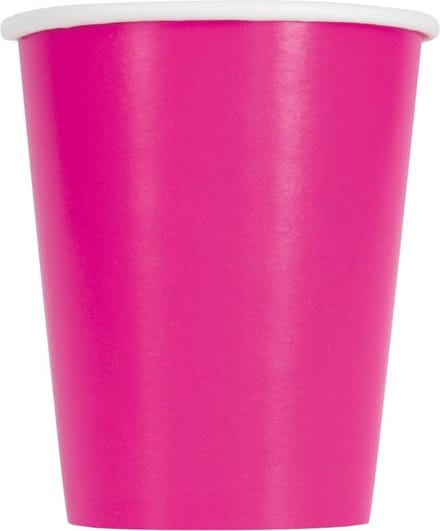 Neon Roze Bekers 266ml 14st