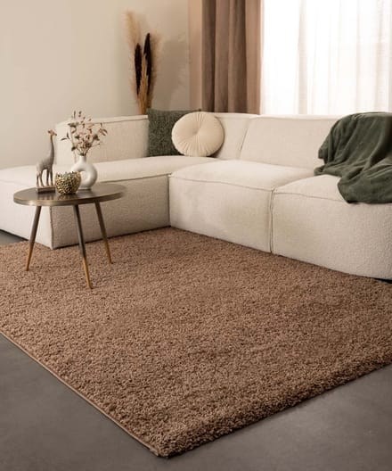 Hoogpolige loper - Shaggy Trend mokka 80x250