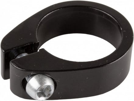 zadelpenklem 31,8 mm aluminium zwart