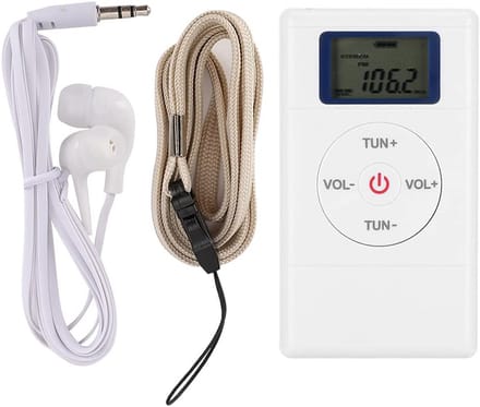 Draagbare Mini Radio FM AM met Digitale Tuner en Hoofdtelefoon