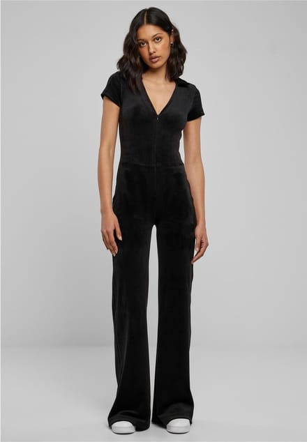 Urban Classics - Velvet Jumpsuit - 4XL - Zwart