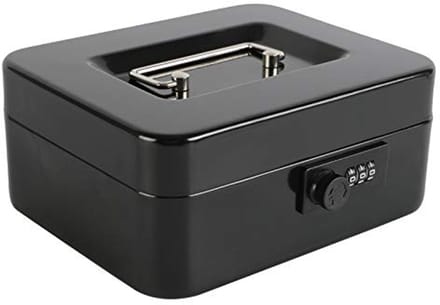 Stalen Cash Box met Combinatieslot en Verwijderbare Muntlade