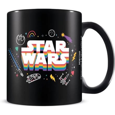 Star Wars Mok met Pride Regenbooglogo (Zwart)