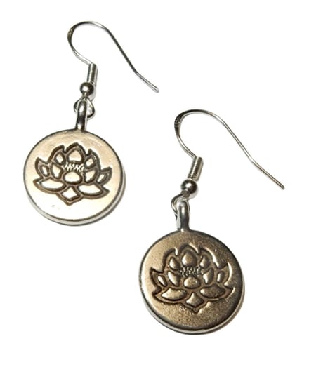 Zilveren Oorhangers Lotus