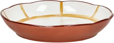 Pomax Mykonos diep bord D20cm H3.5cm geel