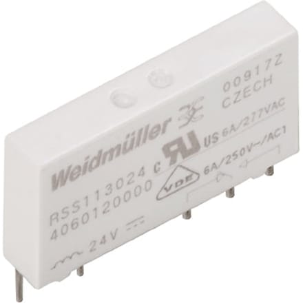Weidmüller RSS113024F Steekrelais 24 V/DC 6 A 1x wisselcontact 18 stuk(s) Piece