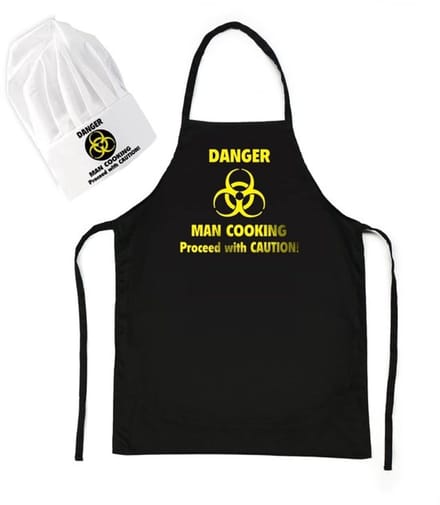 Store_8 - Schort en Hoed - Grappige Keuken Accessoires - Zwart