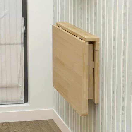Klaptafel - Wandbureau - Ruimtebesparend Werken - Opvouwbaar Ontwerp - 80 x 55 cm - Houtkleur