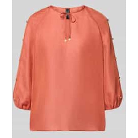 Blouse van linnenmix met sierknopen
