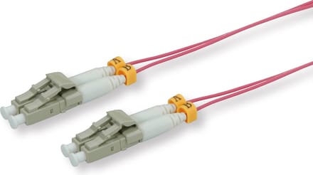 ROLINE Glasvezel kabel, dun, 50/125µm OM4, LC/LC, LSOH, Slim, violet, 10 m