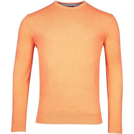 Baileys Trui Uni Crew Neck Single Knit Pima Cotton Mid Orange / male