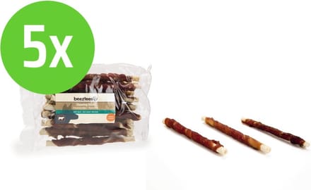 Beeztees Kauwstaafjes Eend 20 Stuks - hondensnack - 5 Verpakkingen